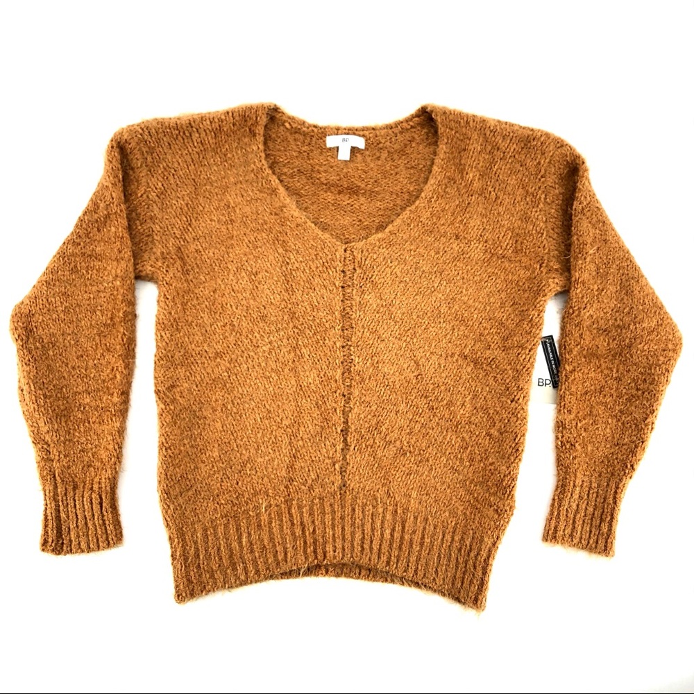 BP. Brown Knit V-Neck Sweater - Picture 1 of 3